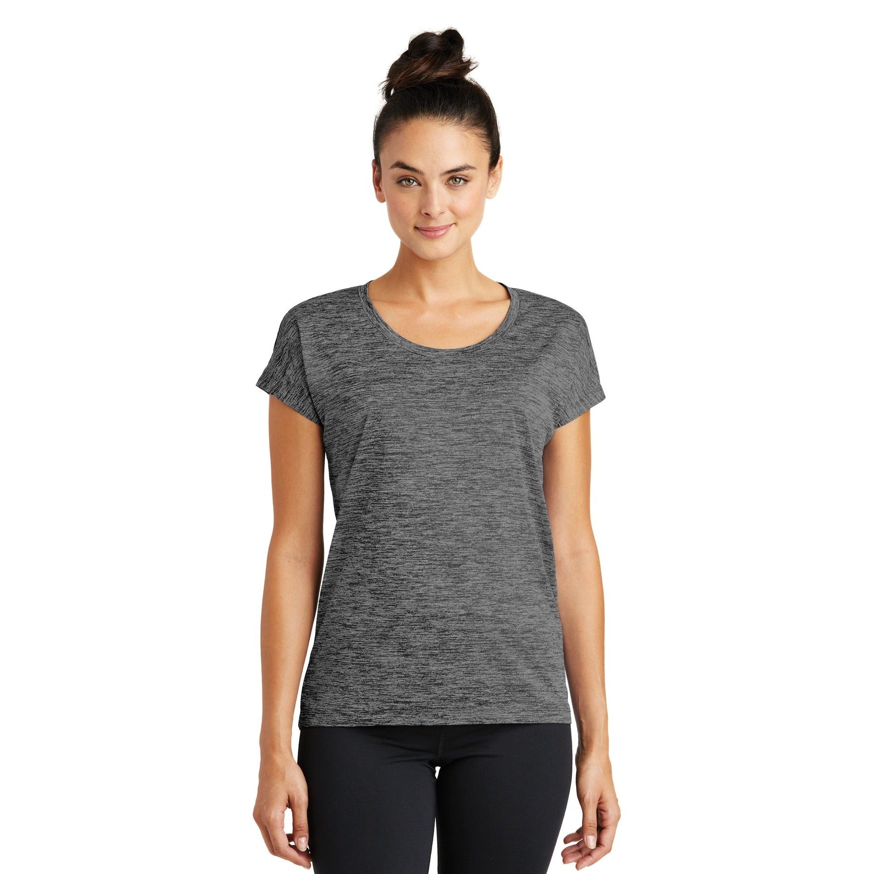 Sport-Tek-Sport-Tek® Women's PosiCharge® Electric Heather Sporty Tee. LST390-MedTech-4
